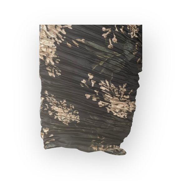 Vince ❀ Lilac Floral Micro Pleated Midi Dress ❀ Coastal Blue Floral Print ❀ Sml - Picture 9 of 16